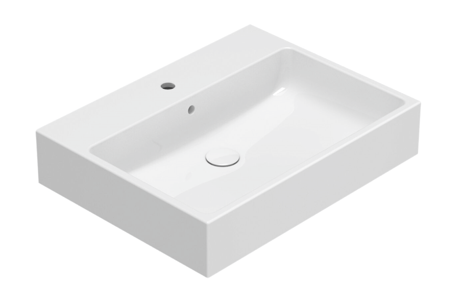 CERAMICA GLOBO Lavabo in ceramica 65x50 cm Globo Stone SCQ65BI Bianco Ceramica