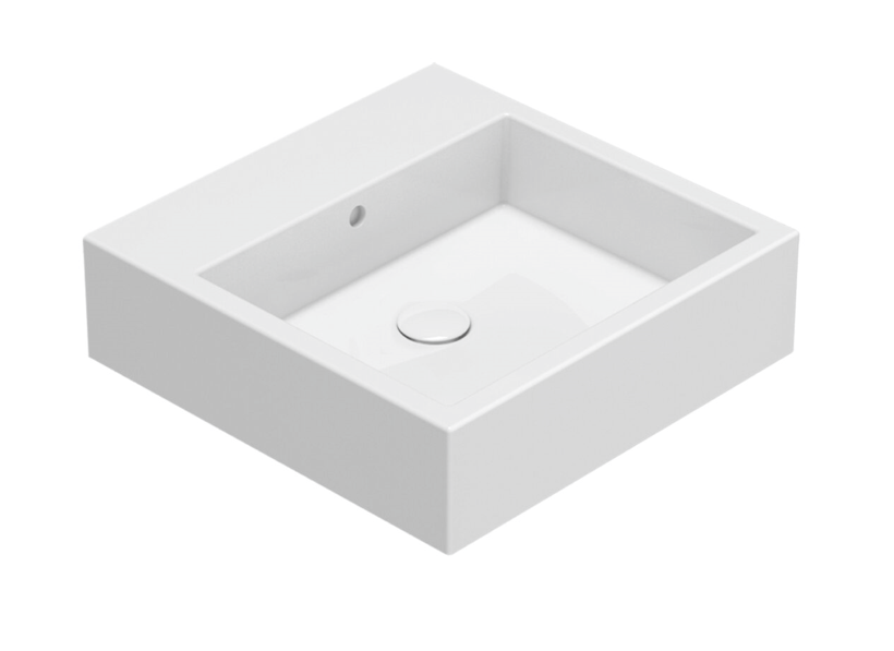 CERAMICA GLOBO Lavabo in ceramica 50x50 cm Globo Stone SCQ51BI Bianco Ceramica