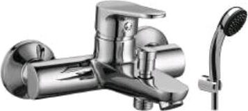 teorema 9g150 Miscelatore Vasca Da Bagno Monocomando Rubinetto Bagno Con Doccetta Colore Cromo - 9g150 T-Gold