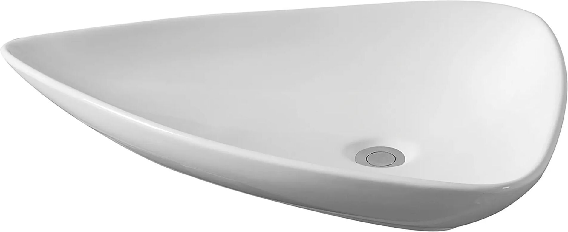 Tecnomat LAVABO D'APPOGGIO NAUSICAA IN CERAMICA BIANCA TRIANGOLARE 64,5x11,5x45,5 cm (LxHxP)