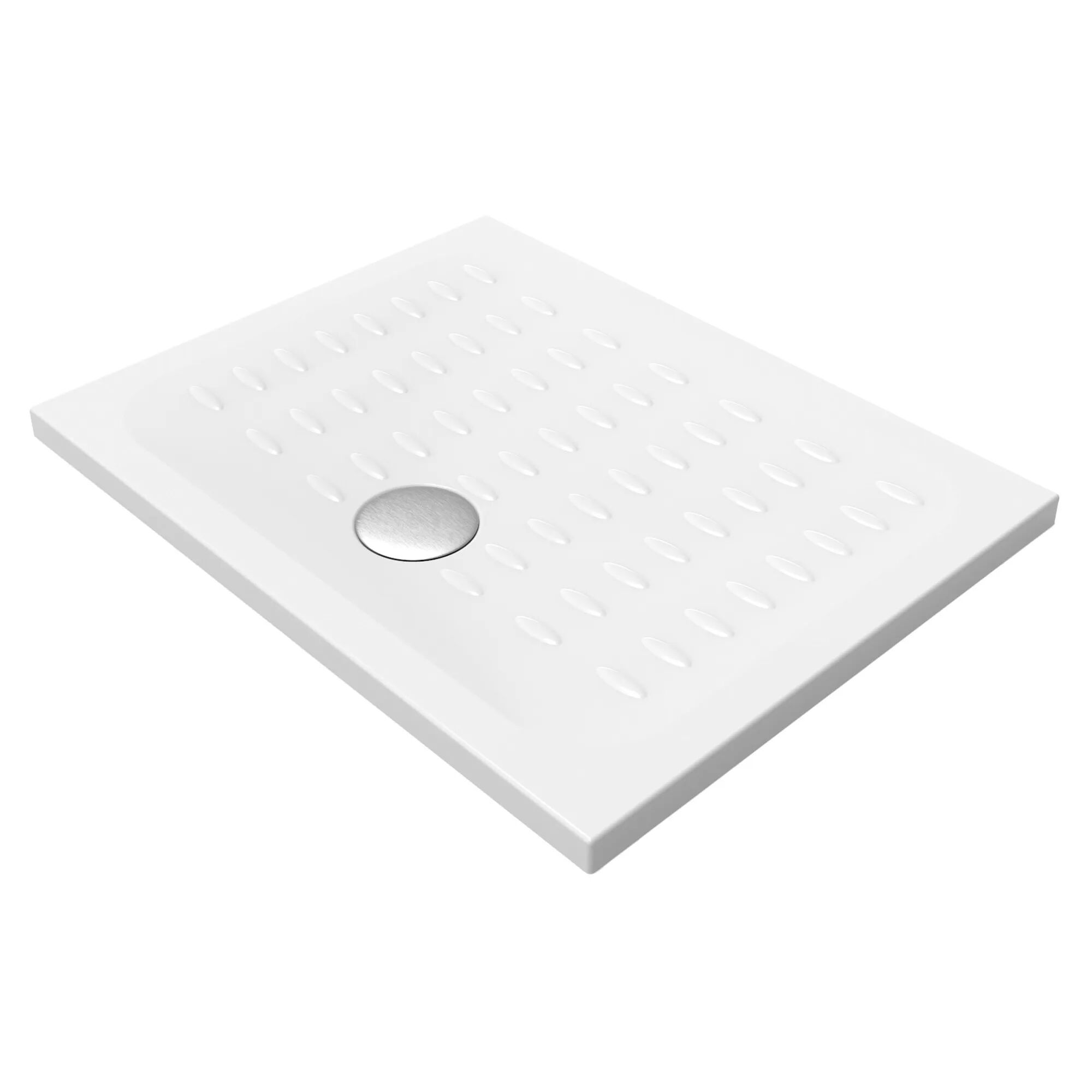 Azzurra PIATTO DOCCIA  SERIE ELLISSE IN CERAMICA BIANCO 70x90 cm H 4 cm PILETTA Ø 90 mm