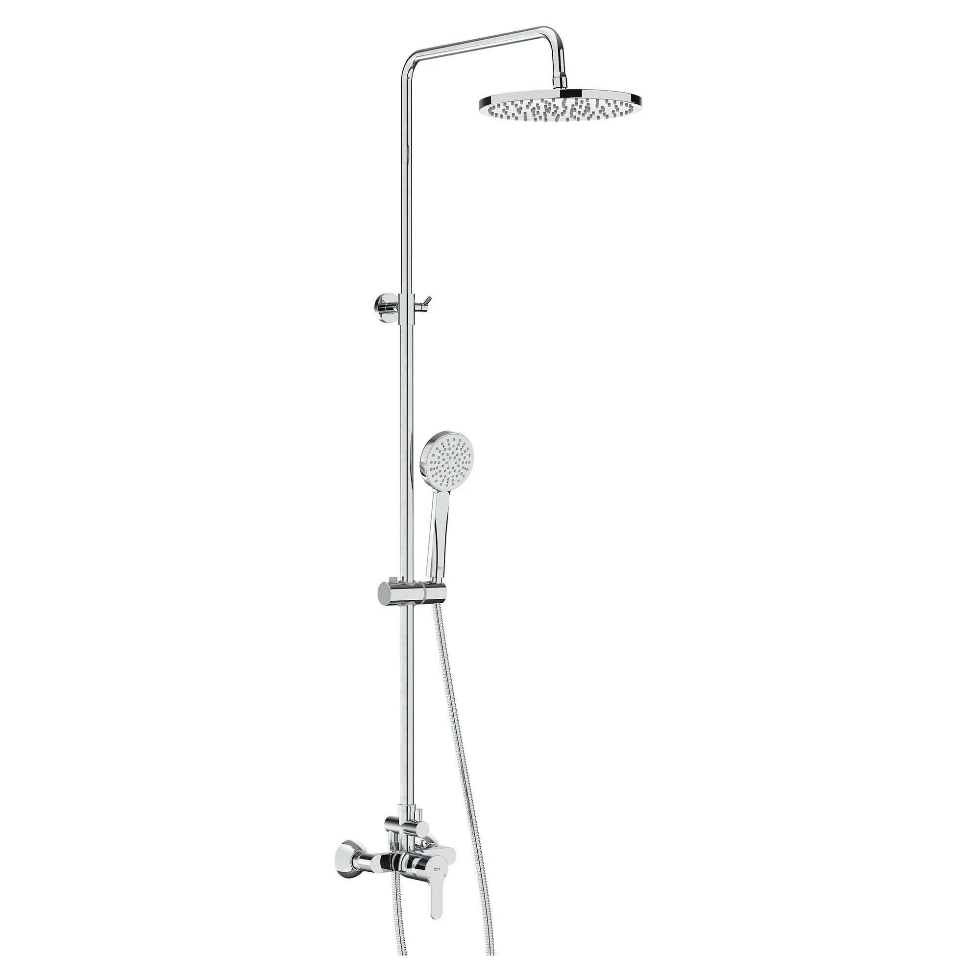 Roca COLONNA DOCCIA  L20 1 GETTO CROMO SOFFIONE ABS Ø 250 mm MISCELATORE MECCANICO