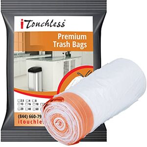 iTouchless SoftStep - Cubo de basura de 1.3 galones delgado para baño, con  filtro de olor y cubo interior extraíble, acero inoxidable, 5 litros cubo