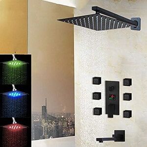 RASOANOA 3-weg digitale displaymengkraan Zwart Wandgemonteerd Vierkant Messing Waterval LED-doucheset Badkamerdouche met handvat-8_Inch_LED_Shower,8 Inch LED-douche,Sprinkler Ambitious