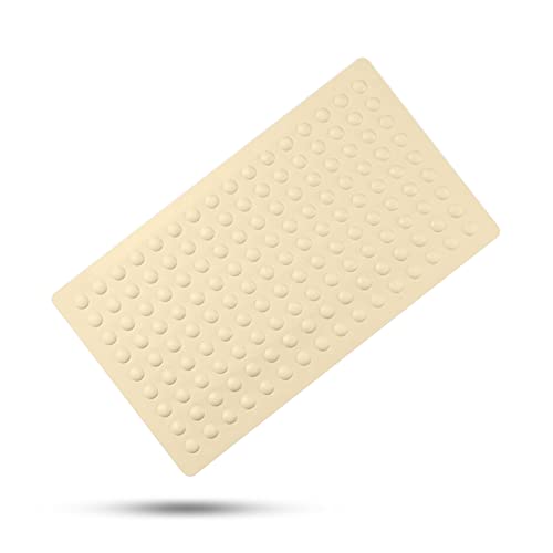 BEARTOP Badmat, antislip, BPA-vrij, antislipmat douche kinderen, van rubber, 35 x 75 cm, antislip badmat voor senioren en kinderen, beige