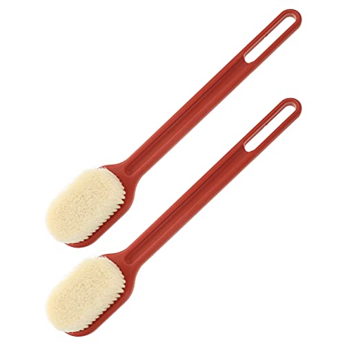 DOITOOL Schoonmaakborstel 2 Pcs Bad Borstel Zachte Haren Handvat Terug Scrubber Body Peeling Nylon Zachte Hoofd Huid En Terug Borstel Borstels Schoonmaken