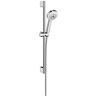 Hansgrohe Crometta 100 doucheset 0,65 m, 3 straalsoorten, wit/chroom