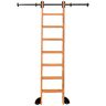 JLKCSEF Rollende Ladder Hardware Bibliotheek Rollende Bibliotheek Ladder Hardware Kit 3,3ft-20ft, Schuifladder Bibliotheek Volledige set Hardware Rolling Track + Verlengrail (Eén kleur 6,6ft/200cm Track Kit)