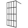 vidaXL Inloopdouchewand 90x195 cm mat gehard glas