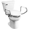 Bemis Assurance 7,6 cm verhoogde toiletbril met schoon schild en steunarmen, rond, wit