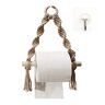 ZYQTBHSTORE Toiletpapierhouder Toiletpapierhouders Tissuehouder met 1 stuks haken Handgeweven rolpapierhouder Multifold handdoekenrek Geschikt for slaapkamer Wc-papierhouder(Color:A)