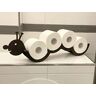 DanDiBo Toiletpapierhouder hout zwart rups wc-rolhouder muur wc rolhouder reserverolhouder