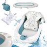 Veasion Primabobo My Toy klappbare Badewanne für BabysPrimabobo My Toy klappbare Badewanne für Babys im Alter von 0-36 Monaten, Neugeborenenwanne mit rutschfesten Füßen, Ergonomischem Kissen und abnehmbarem Spielzeug, Einfach zu verstauen (blau) im Alter