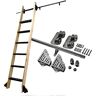 JLKCSEF Schuifbibliotheek Ladder Hardware Kit Rolling Home Office Bibliotheek Ladder Hardware, Bibliotheek Schuifladder Hardware Kit Track/Rail, met Vloerrolwielen, Mobiele Ladderrail 3.3ft-20ft (10ft/300cm (