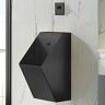 KLLJHB Commercial Washout Urinal Auto Urinals Flushing Set, Wall Hung Urinal Funnel Toilet with Sensor Urinal Flush Valve (Bronze) (Black)