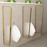 YITAYMLI Wall-mounted urinal partition bathroom partition stainless steel frame Urinal Privacy Screen Toilet Partition Wall-Mounted Screen Toilet Partition Suitable for hotels and restaurants (Color : Gold,