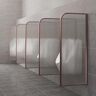 BESTXH Urinal Screen Toilet Partition, Wall-Mounted Urinal Privacy Screen Partition, Stainless Steel Frame Bathroom Partition, For Hotels/Offices/Bars,Rose gold,2pcs