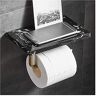 ZYQTBHSTORE Toiletpapierhouder Toiletpapierhouders Marmeren tissuehouder Dubbele toiletpapierhouder met telefoonplank Toilet Muurbevestiging Papierrolhouder for badkamer Wc-papierhouder(Color:C)