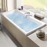 Villeroy & Boch Subway Duo bathtub 180 x 80 cm, Hydropool Comfort, technology position 1, with Trio drain set UHC180SUB2B1V01