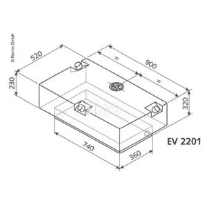 Universal Vanntank 124 L Ev2201 900 Mm Lang