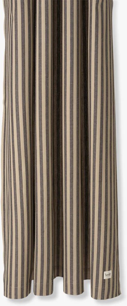 Ferm Living Chambray Shower Curtain, Sand / Black