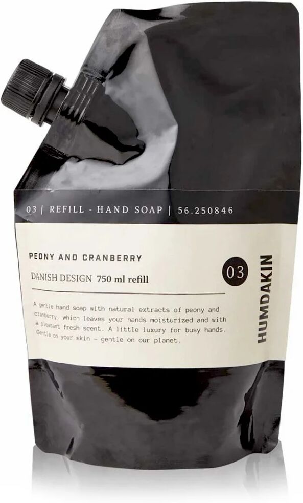 Humdakin håndsåpe refill 750 ml Peony & cranberry