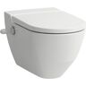 Laufen Sanita de chuveiro Navia Cleanet, lavável, 4,5/3 litros, montada na parede, sem descarga, 37x58 cm, com abertura lateral para ligação de água externa