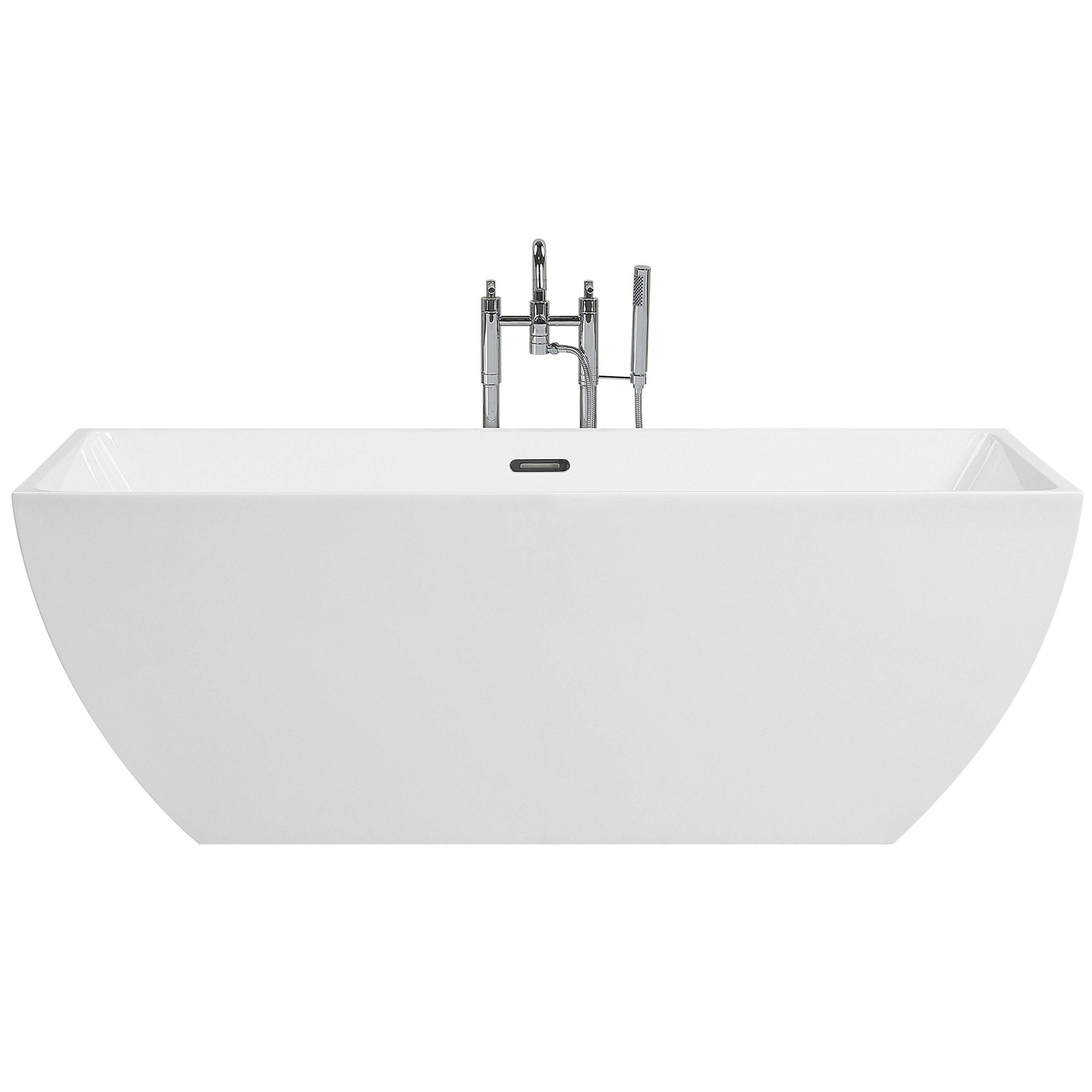 Beliani Banheira autónoma branca em acrílico sanitário 170 cm design moderno e minimalista