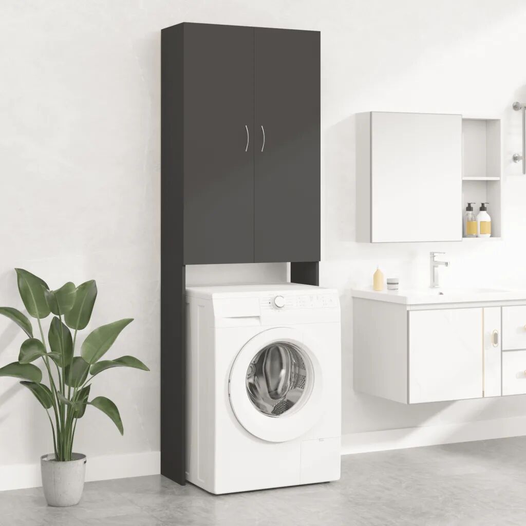 vidaXL Armário máquina de lavar roupa 64x25,5x190 cm cinzento