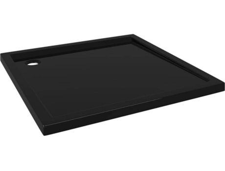 Vidaxl Base de Duche Quadrada (Preto - Vidro - 8x8x4 cm)