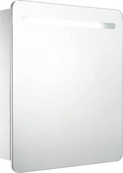 Vidaxl Armário Espelhado LED (Branco - MDF - 68x9x80 cm)