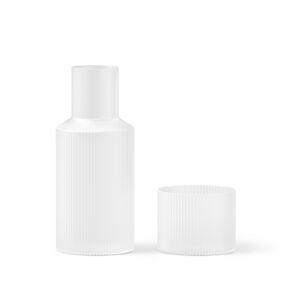 Ferm Living - Ripple Small Carafe Set - Frosted - Frosted - Glas