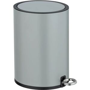 Wenko Monza 3 Litre Easy Close Pedal Bin in , Grey/Black gray 25.5 H x 18.5 W x 24.5 D cm