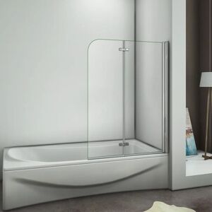17 Stories 180 Hinge 2 Fold Bath Shower Screen Door Panel 1400mm Height gray 140.0 H x 100.0 W cm