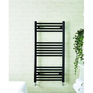 K-Rad Vertical Straight Towel Rail black 100.0 H x 60.0 W x 4.0 D cm