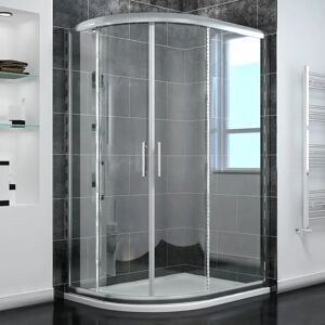 Belfry Bathroom Bowmin Offset Quadrant Shower Enclosure - 1850 x 800 mm 185.0 H x 80.0 W x 100.0 D cm