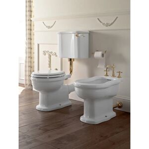 Belfry Bathroom Hinges Elongated Standard Toilet Seat brown/white 5.0 H x 3.7 W x 40.5 D cm