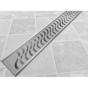 Symple Stuff Adagdak Linear Grid Waste Shower Drain 7.0 H x 5.0 W x 100.0 D cm