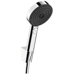 Hansgrohe Pulsify Select Hand shower set XXL Performance 105mm + 160cm shower hose + wall bracket, Chrome (24303000)