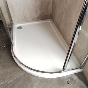 Hudson Reed - Slip Resistant Offset Quadrant Right Handed Shower Tray 900mm x 760mm - White