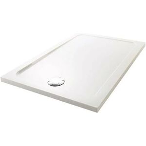 Mira Showers - Mira Flight Shower Enclosure Tray Low Profile Rectangular Stone & Waste 1200x800 - White