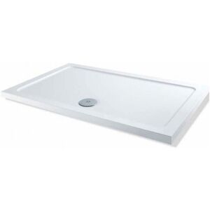 Elements Rectangular Shower Tray with Waste 1300mm x 700mm Flat Top - MX