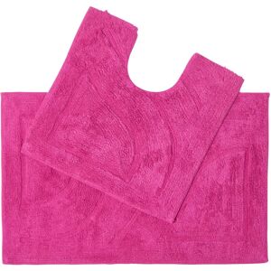 Homescapes (Cerise pink) Luxury Two Piece Cotton Bath Mat