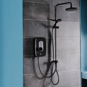 Triton Showers Triton Danzi DuElec Electric Shower Black 9.5kW  Modern Rainfall Head Handset