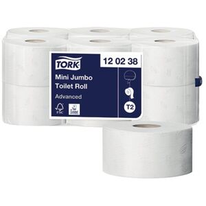 Tork T2 Mini Jumbo Toilet Roll 2-Ply (Pack of 12) 120238