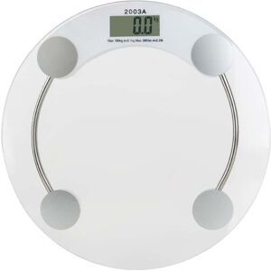 SHEIN 1pc Electronic Digital Scale For Body Weight, Household Bathroom Scale With 28/33cm Toughened Glass Clear 1Piece (28cm scale),1Piece (33cm scale)