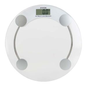SHEIN 1pc Electronic Digital Scale For Body Weight, Household Bathroom Scale With 28/33cm Toughened Glass Clear 1Piece (28cm scale),1Piece (33cm scale)