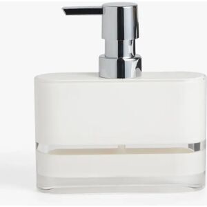 John Lewis Block Stripe Soap Dispenser - White - Unisex