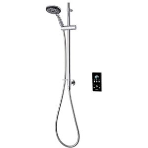 Triton Showers Triton ENVI&#174; Thermostatic Electric Shower 9 kW Inline Wall Fed Shower Kit Smart Shower Digital Shower with Showerhead & Anti Twist Hose Chrome Electric Shower Set