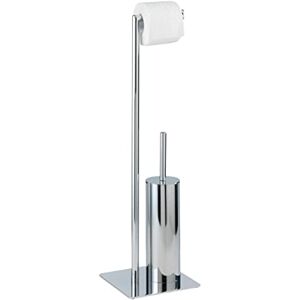 WENKO 18562100 Free Standing Toilet Brush Recco - Steel, 20 x 71.5 x 20 cm, Chrome